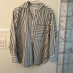 Ayr Green Stripe Button Down (Size Small) - New never worn